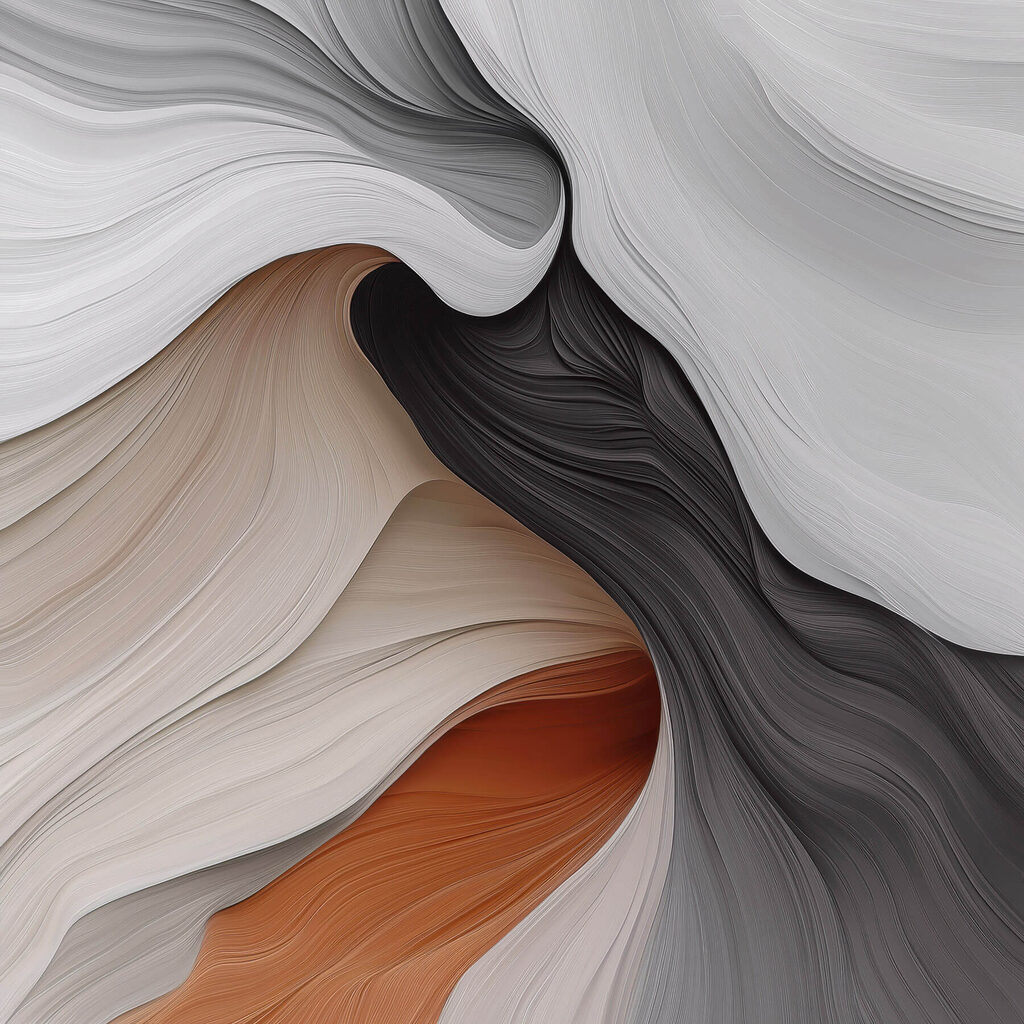 Elegant curves in earthy tones