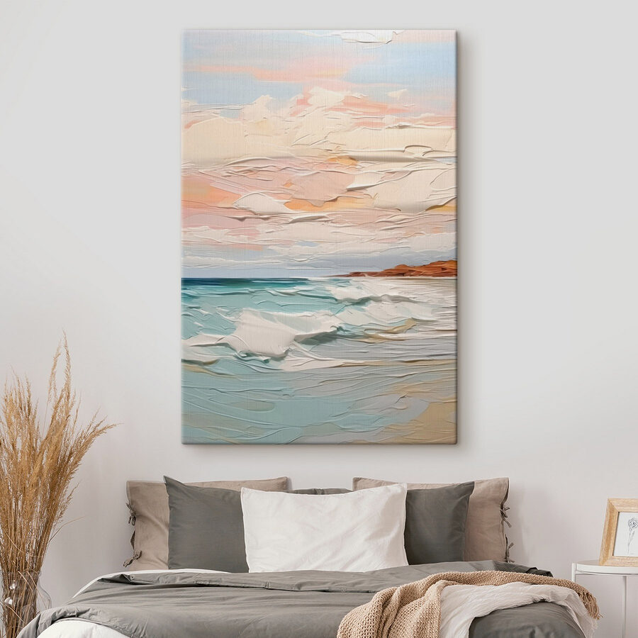 Malba pláže a oceánu Malba pláže a oceánu