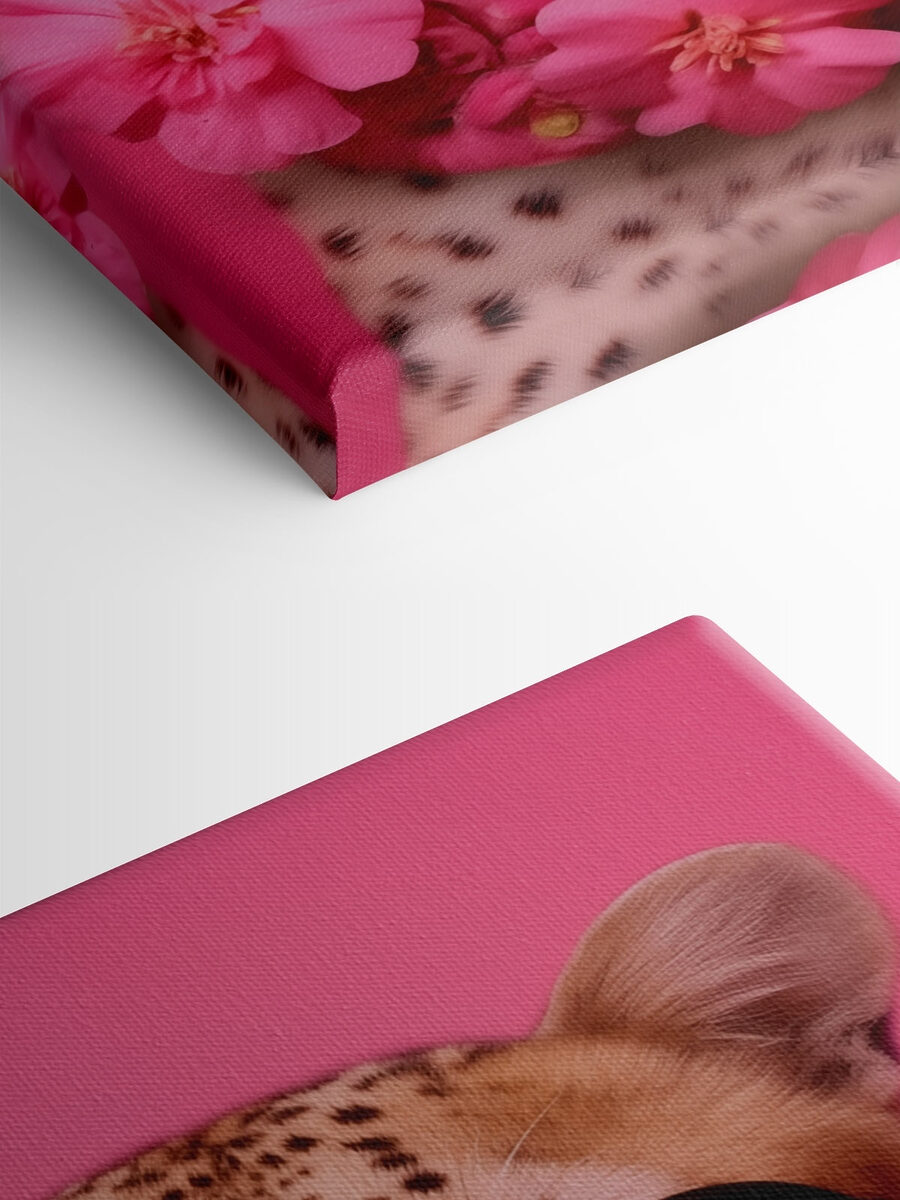 Obraz Leopard s brýlemi a náhrdelníkem z květin - Image 3