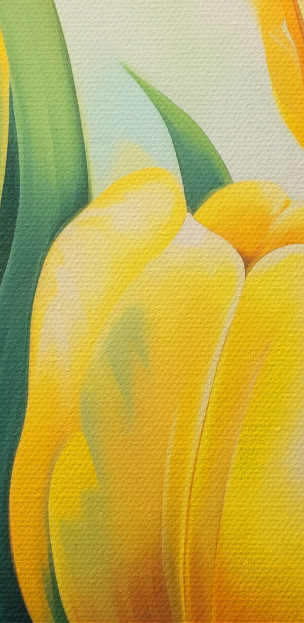Malba žlutých tulipánů Malba žlutých tulipánů