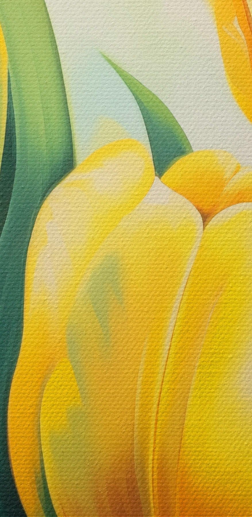 Malba žlutých tulipánů Malba žlutých tulipánů