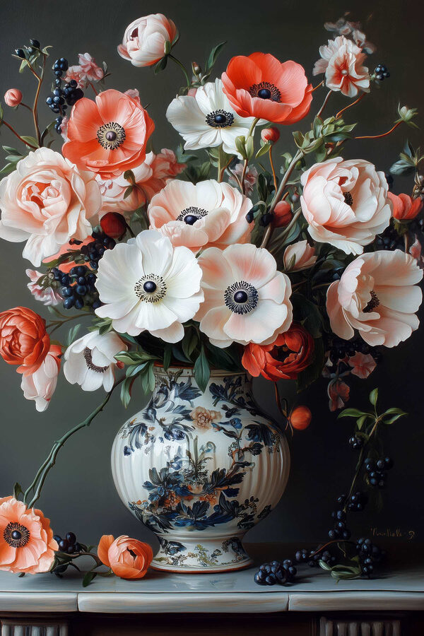 Vase with flowers in it Vase with flowers in it