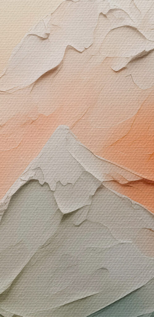 Painting of a mountain range