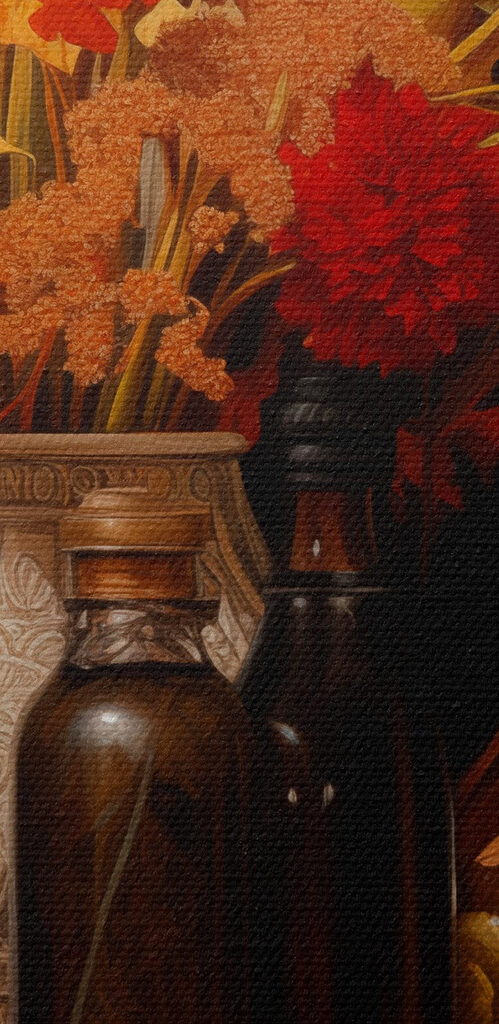 Still life with fruit and flowers