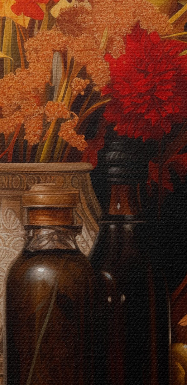 Still life with fruit and flowers