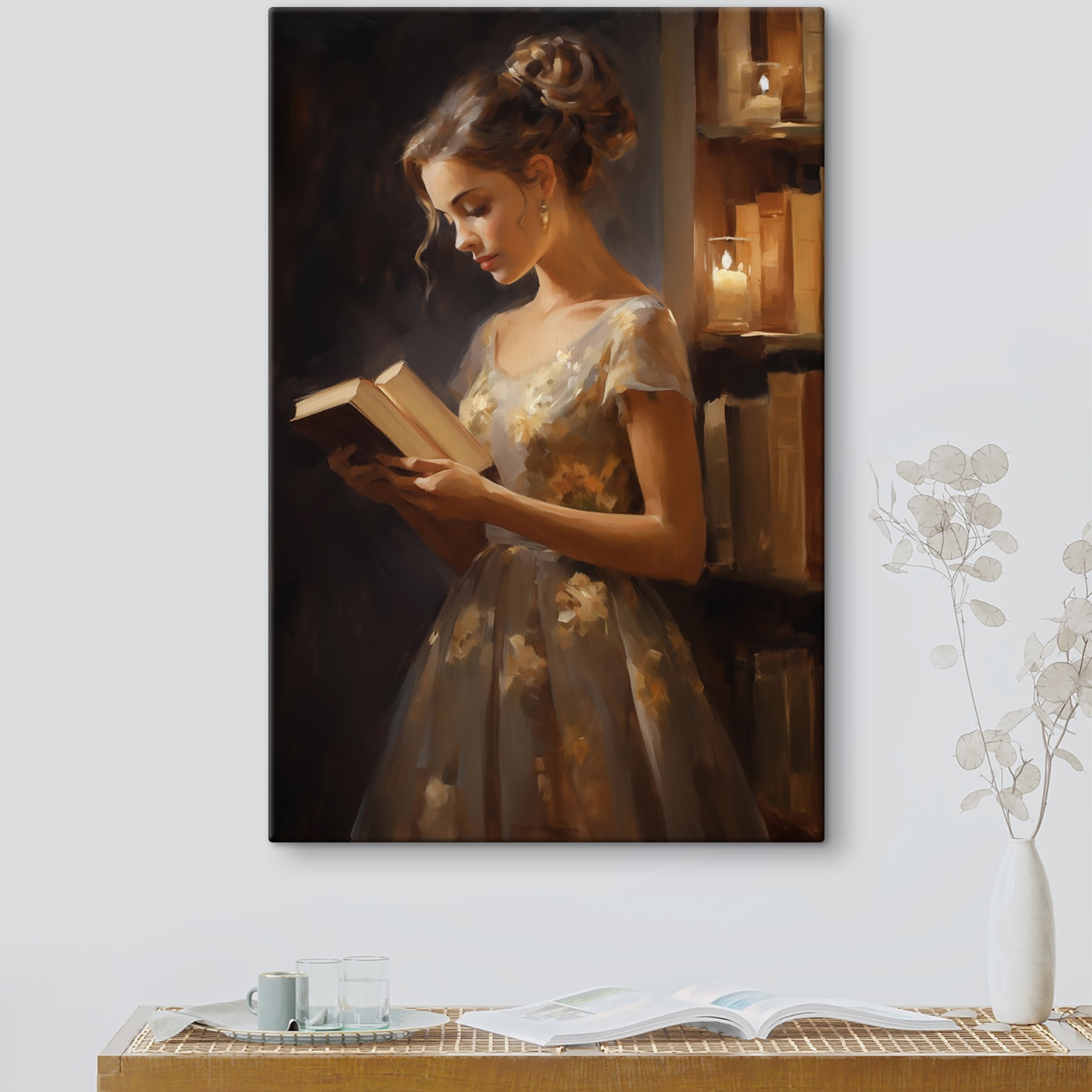 Woman reading a book