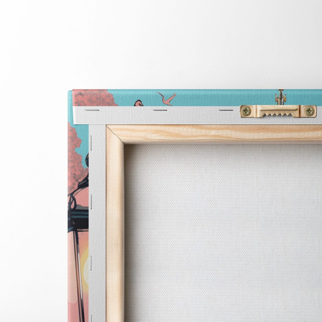 Clock tower with a lamp post and trees Clock tower with a lamp post and trees