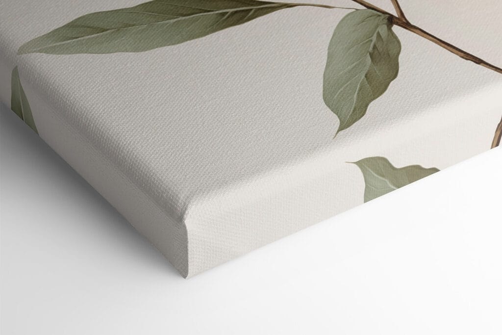 White flowers and leaves on a branch White flowers and leaves on a branch