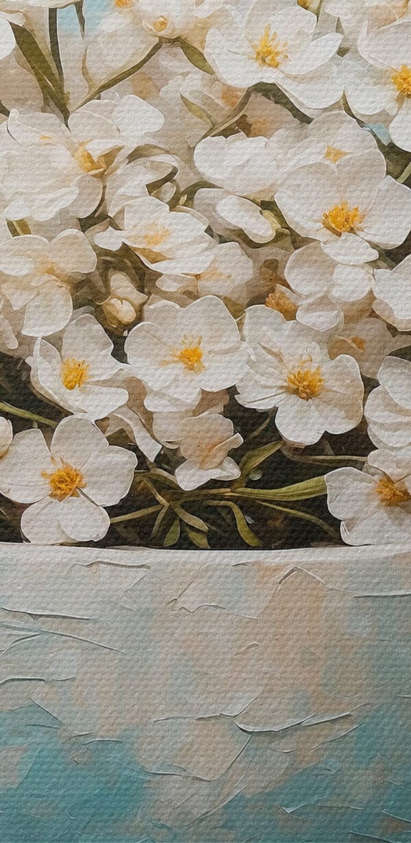 Painting of flowers in a bowl Painting of flowers in a bowl