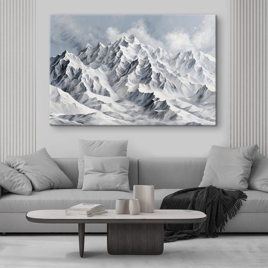 Mountain range with snow Mountain range with snow