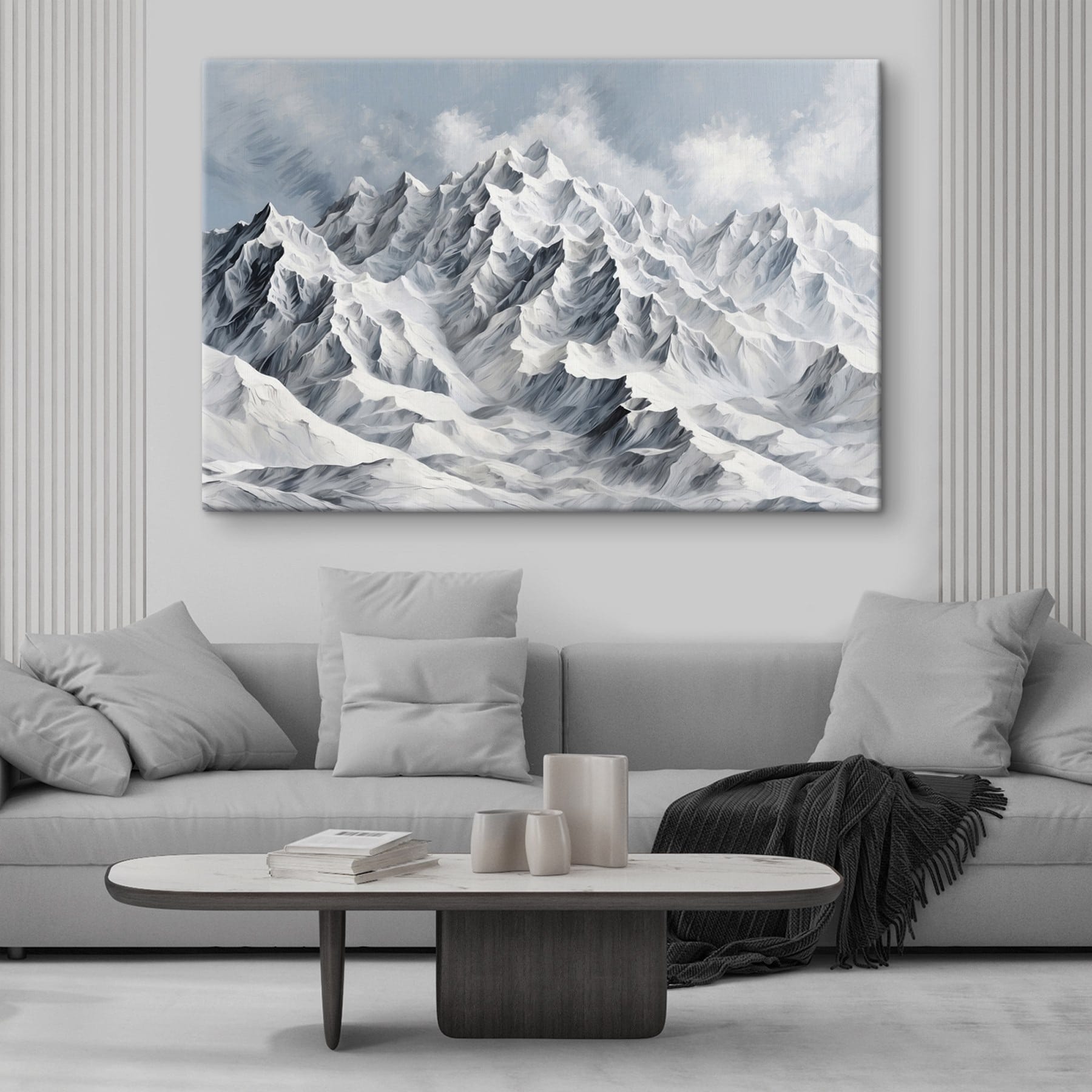 Mountain range with snow Mountain range with snow
