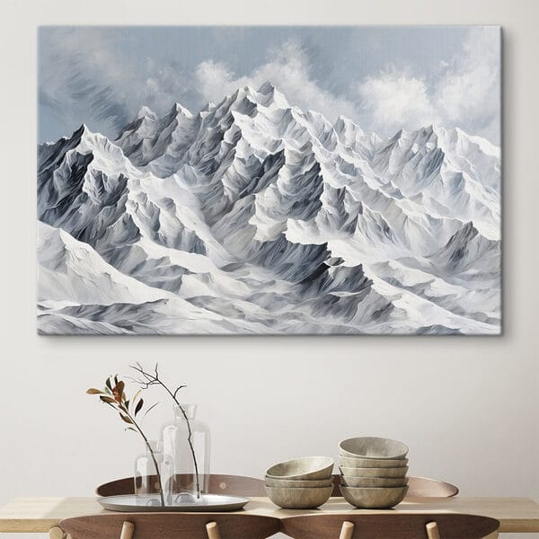 Mountain range with snow Mountain range with snow
