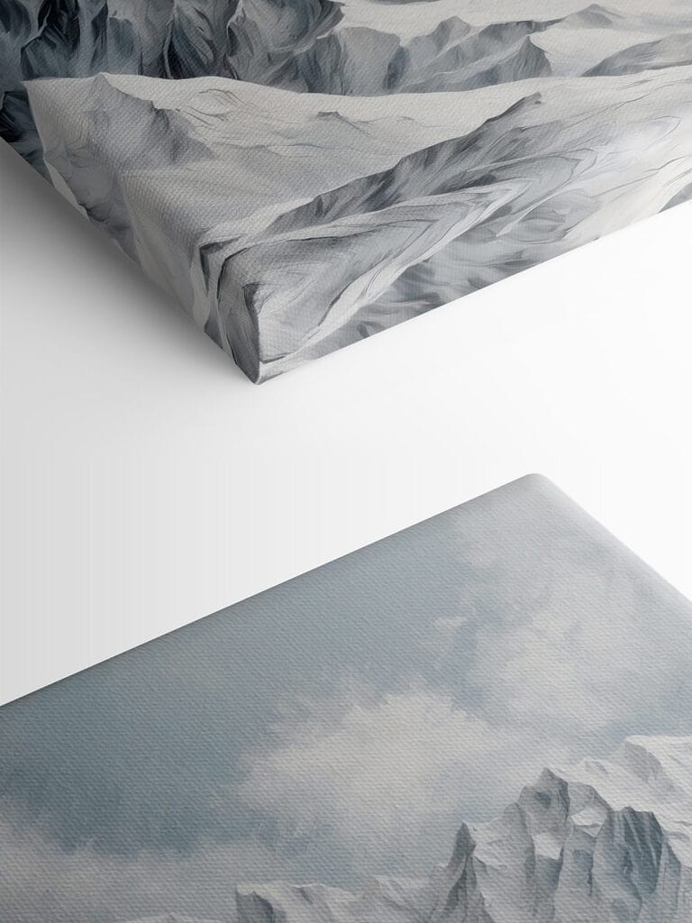 Mountain range with snow Mountain range with snow