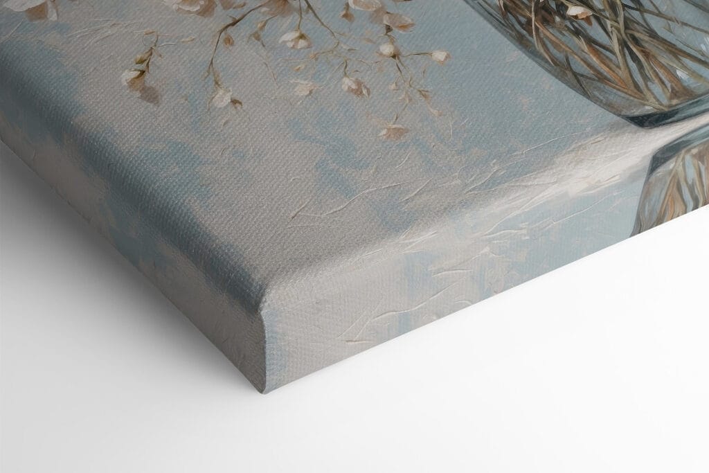 Vase of white flowers