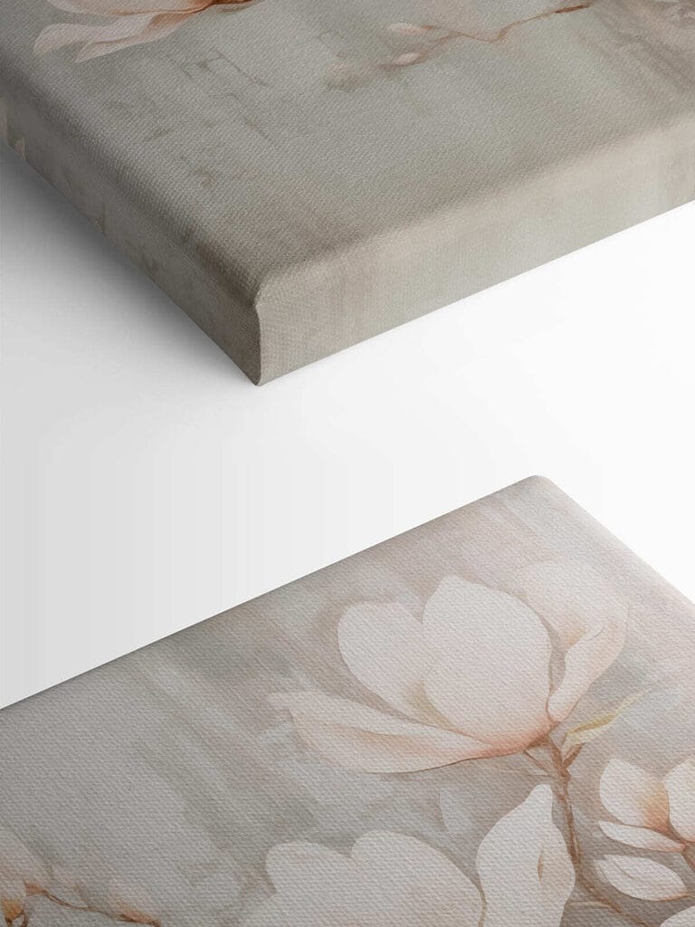 Painting of flowers on a wall