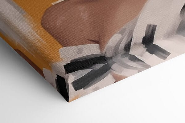 Elegant beauty in striking attire