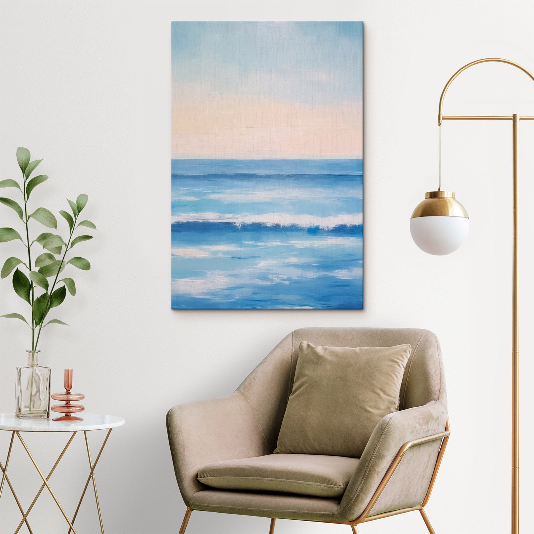Painting of a body of water Painting of a body of water