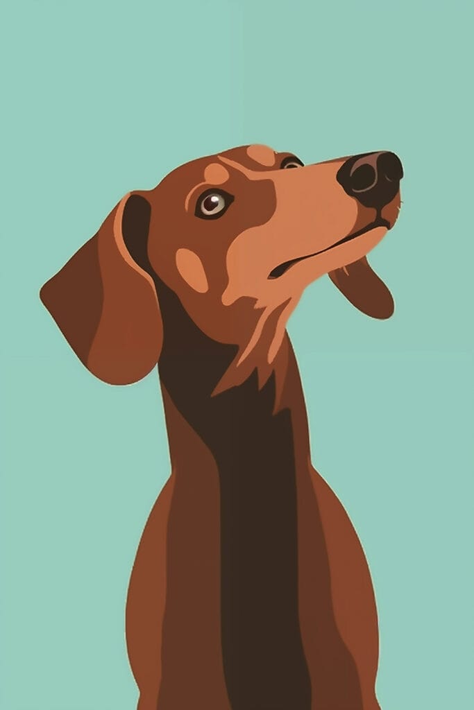 Dog with its head up Dog with its head up