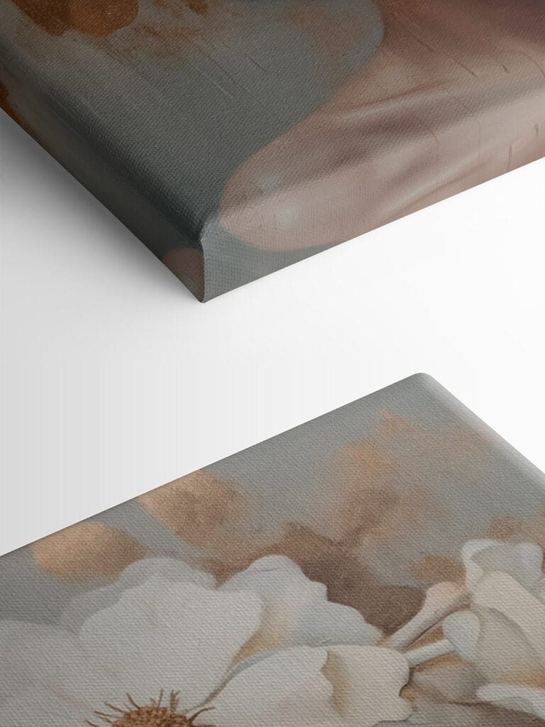 Painting of a woman with flowers on her head Painting of a woman with flowers on her head