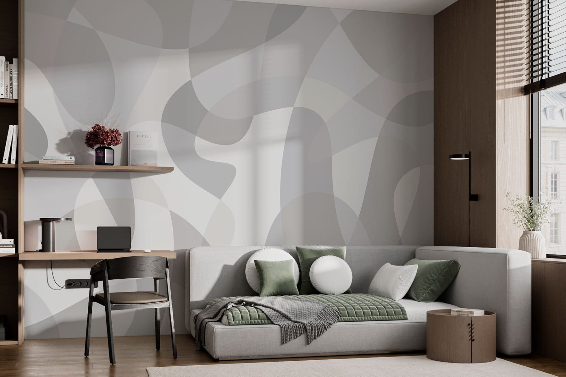 Grey and white background