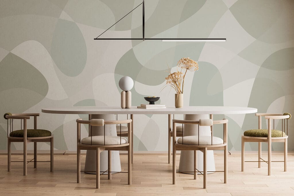 White and grey background with circles