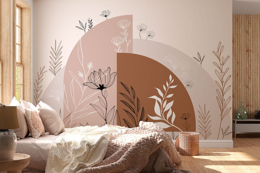 Grafický design květin a listů