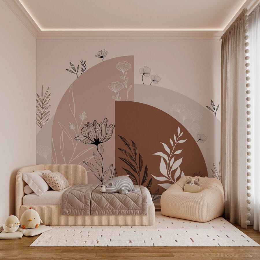 Grafický design květin a listů