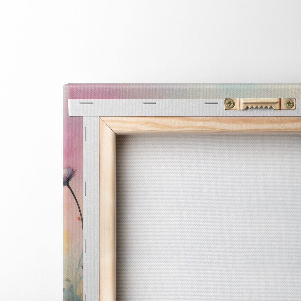 Painting of flowers in a field