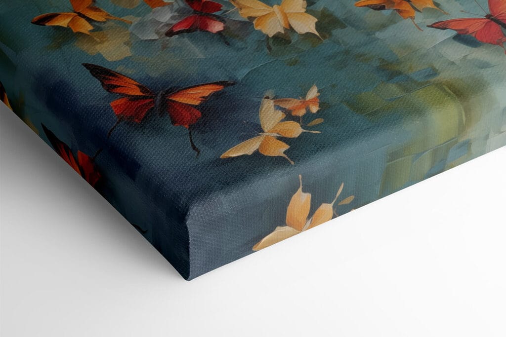 Group of butterflies on a blue background