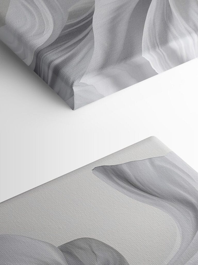 White fabric in the air