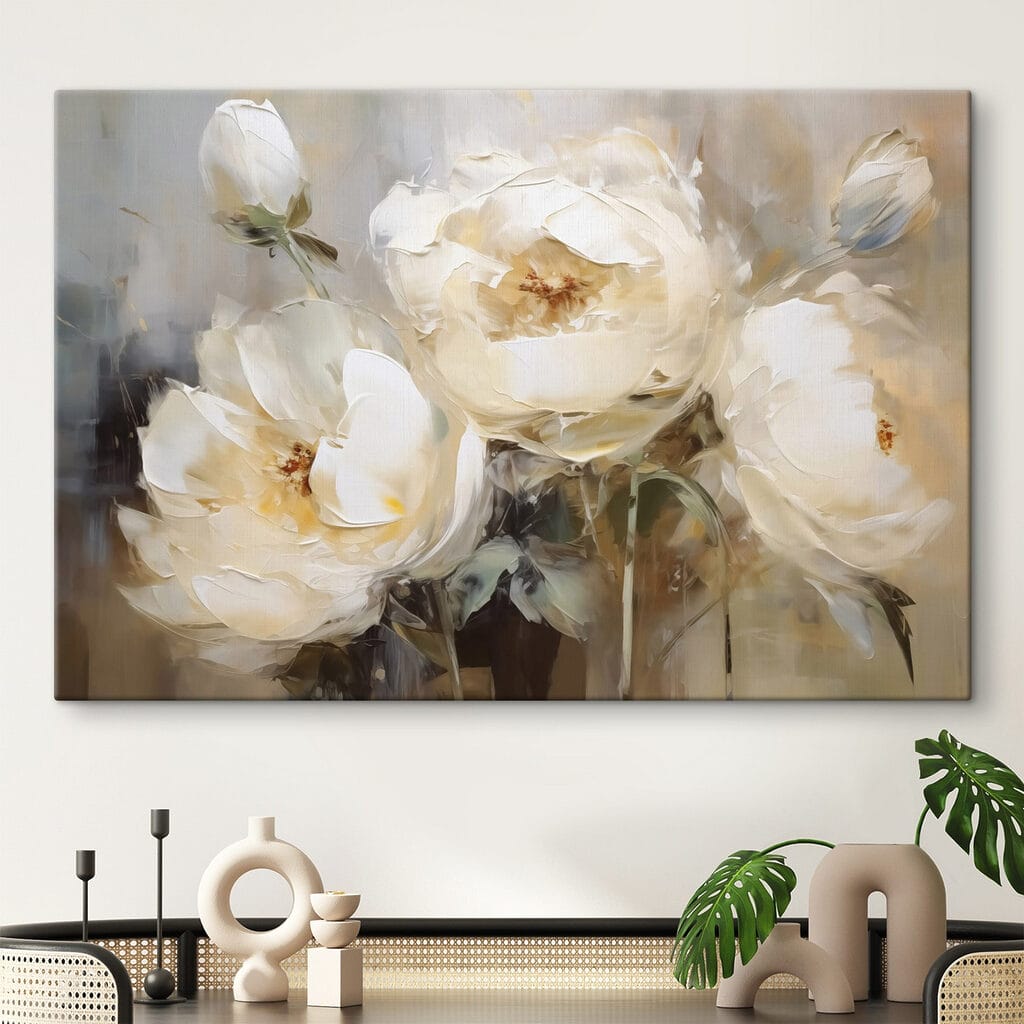 Painting of white flowers
