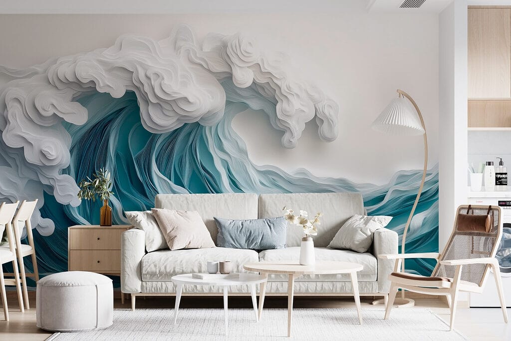 Paper cut out of a wave