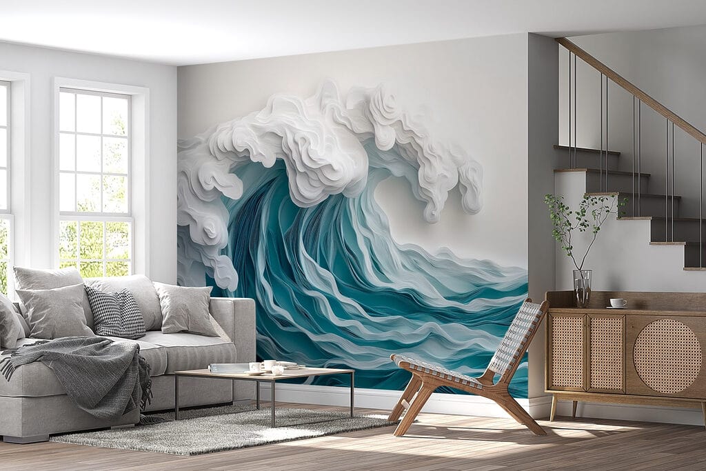 Paper cut out of a wave
