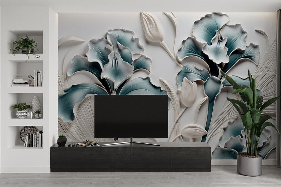 Wall murals Nature's beauty in elegant texture.