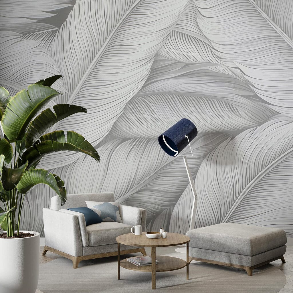 Textured leaves in soft tones Textured leaves in soft tones