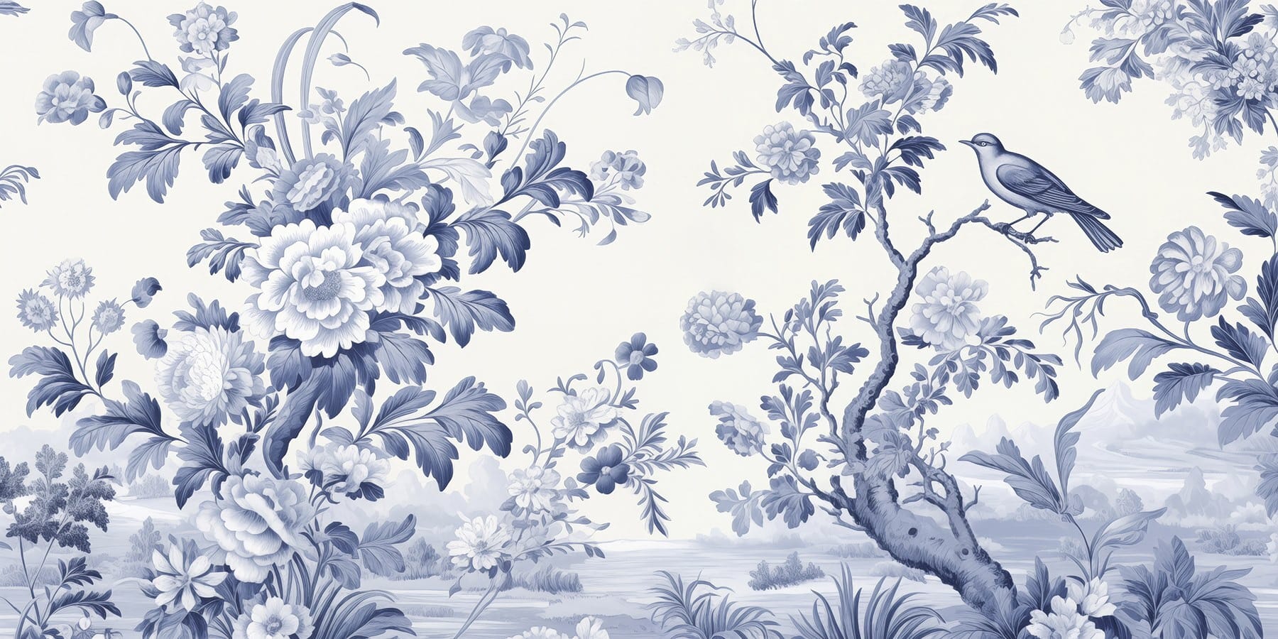 Blue and white floral design Blue and white floral design
