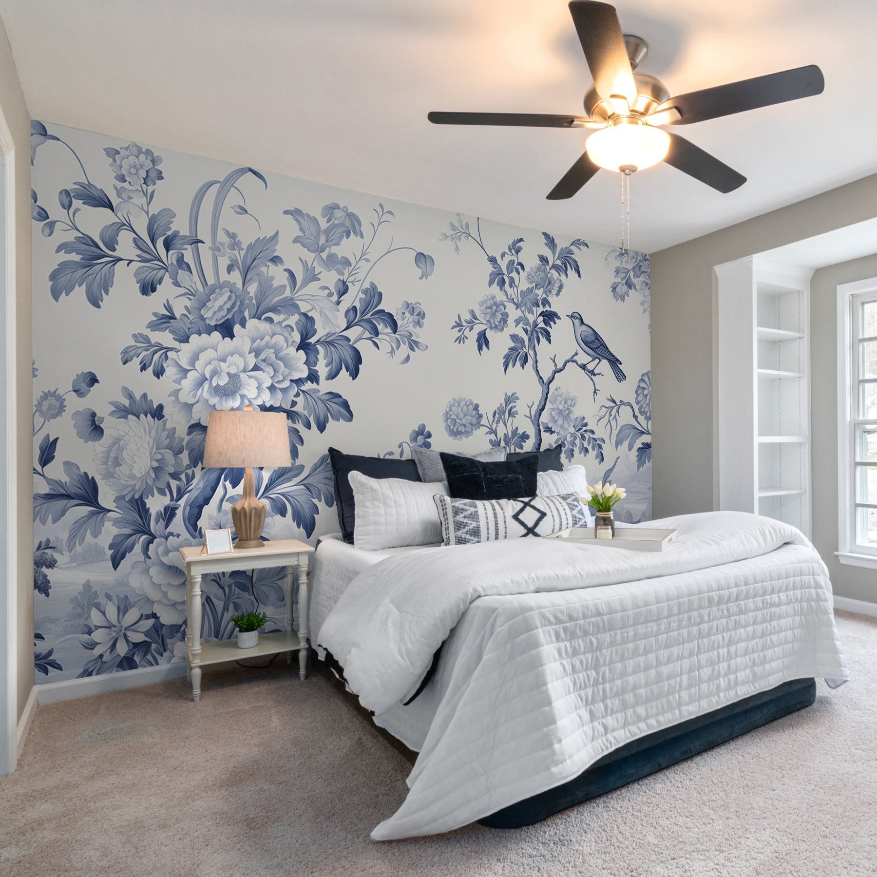 Blue and white floral design Blue and white floral design