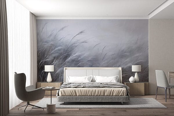 Soft whispers of blue-gray grass