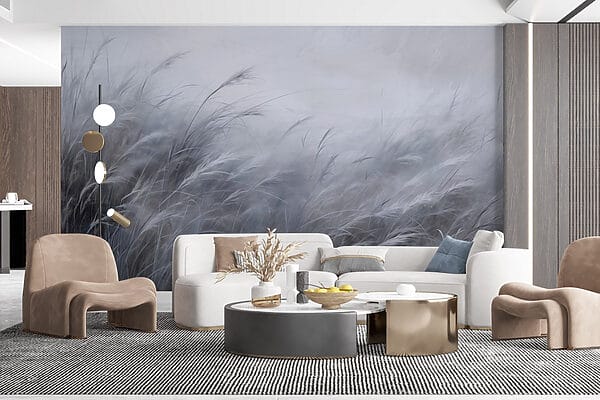 Soft whispers of blue-gray grass