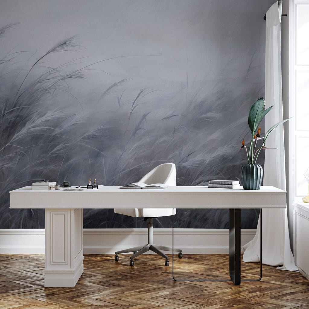 Soft whispers of blue-gray grass