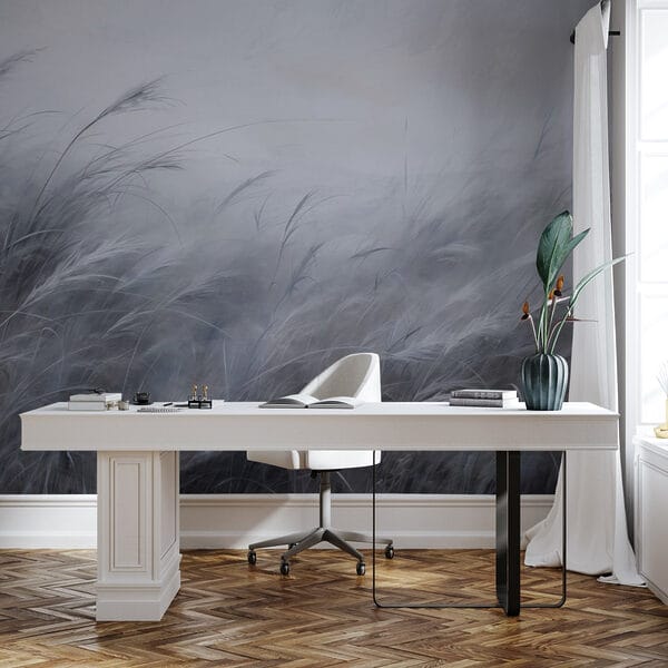 Soft whispers of blue-gray grass