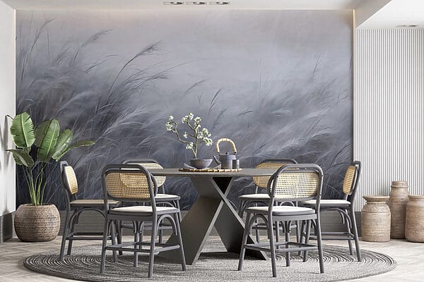 Soft whispers of blue-gray grass