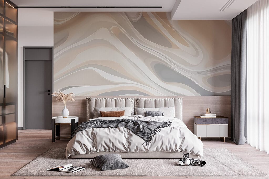 White and grey swirls