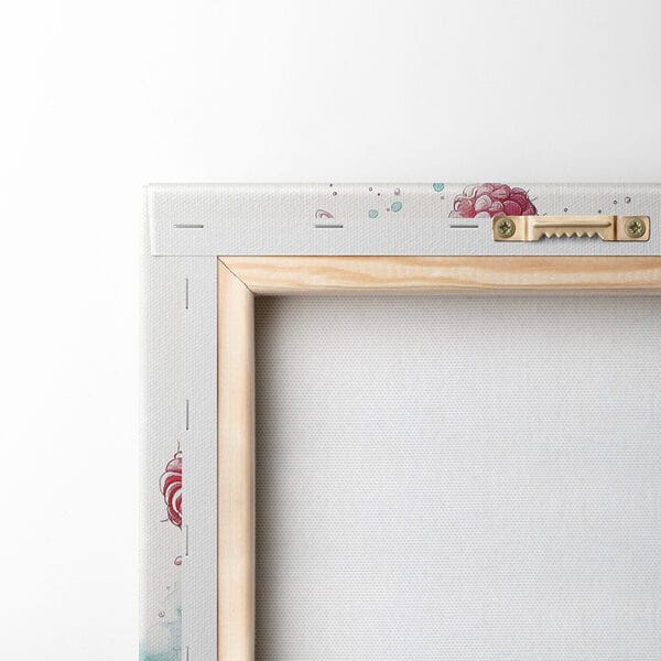 Malba koblihy s malinami a stříkajícím mlékem Malba koblihy s malinami a stříkajícím mlékem