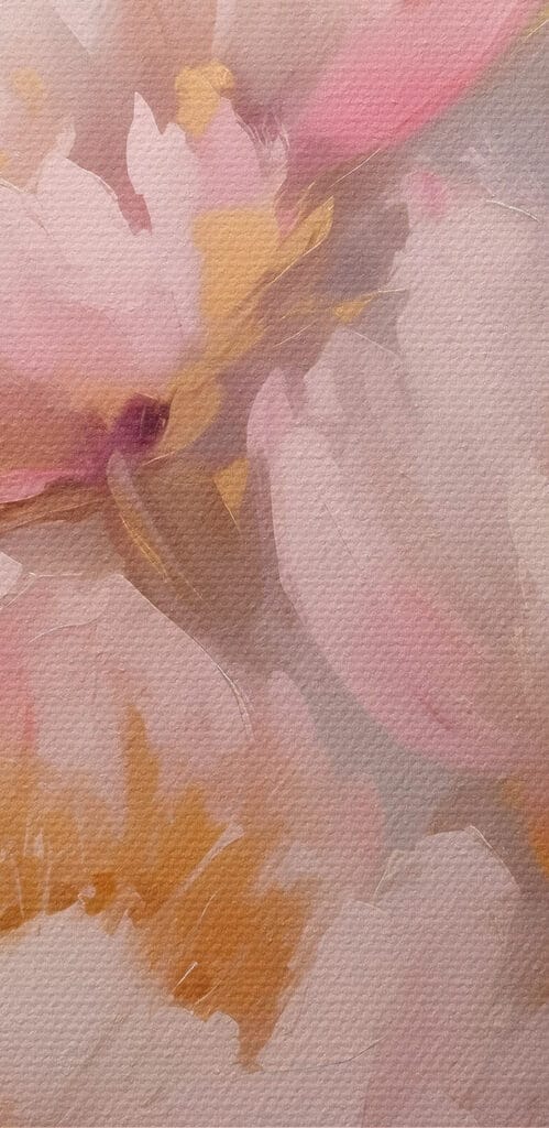 Painting of pink flowers