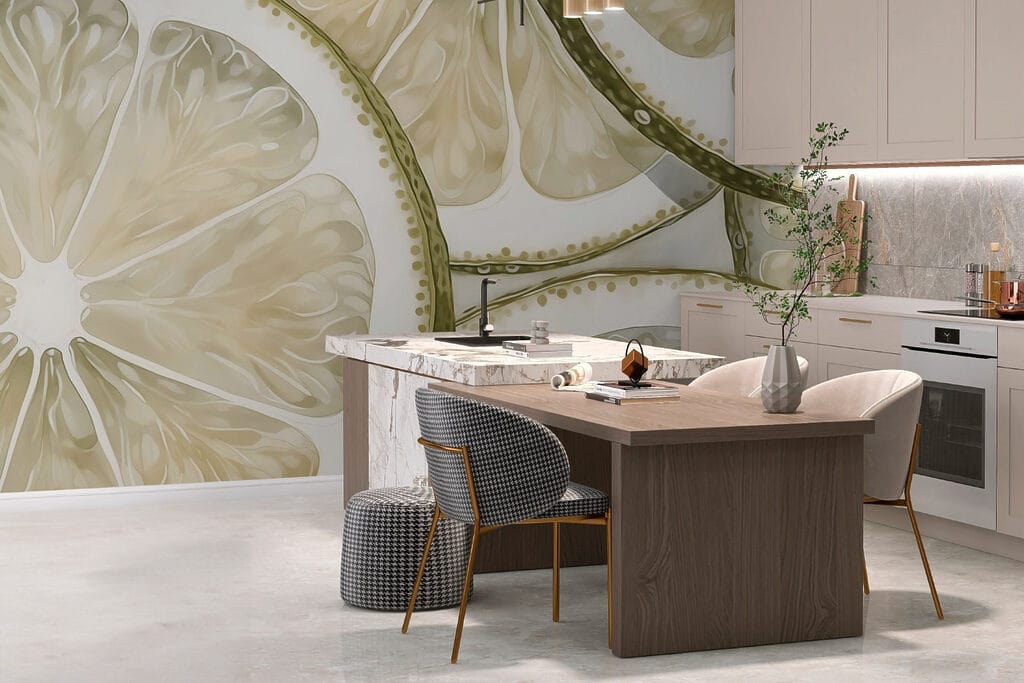 Fresh lemon slices stacked together