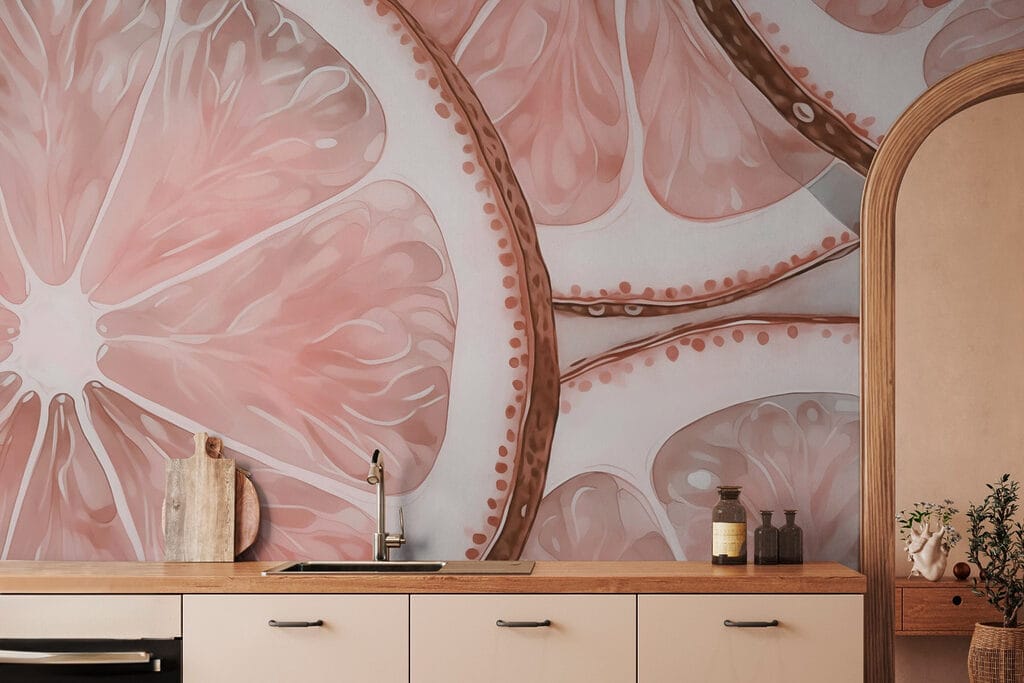 Fresh citrus slices in soft tones Fresh citrus slices in soft tones