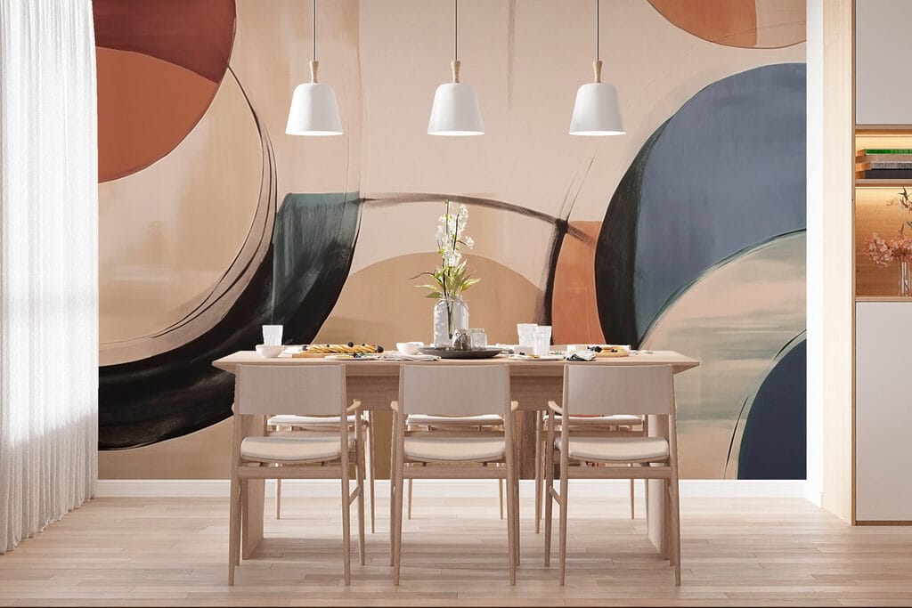 Painting of circles and lines