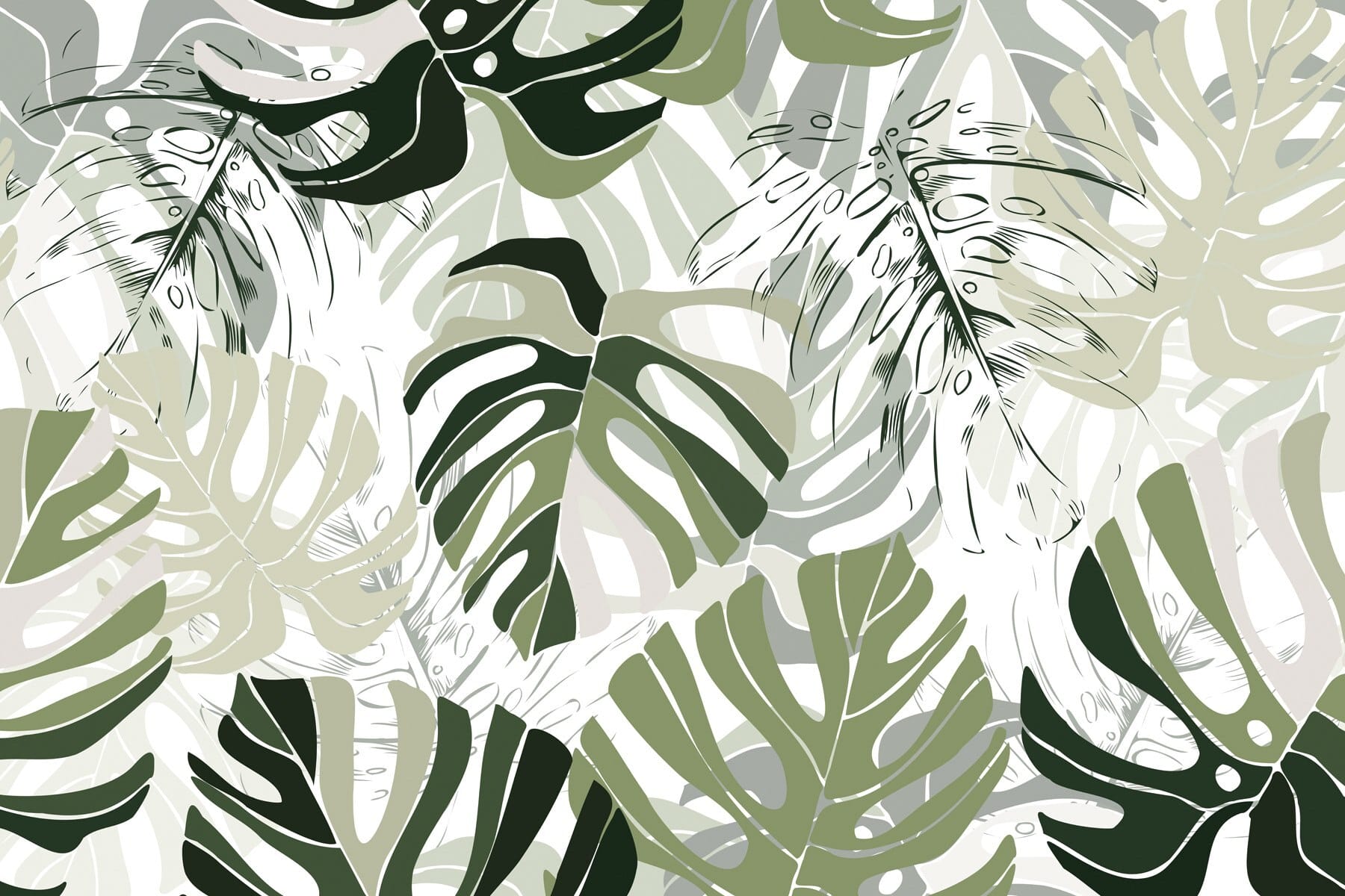 Pattern of leaves on a white background Pattern of leaves on a white background