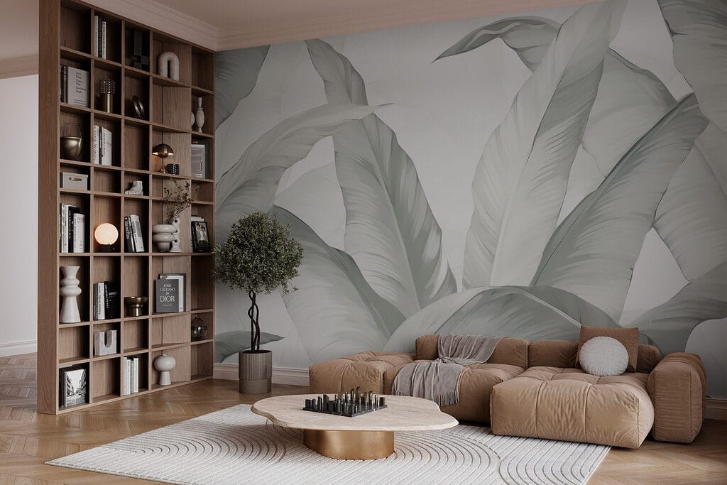 Soft, flowing leaves in gentle hues